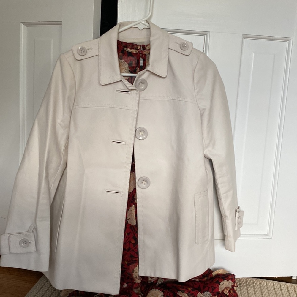 J crew off white jacket like new beautiful textured cotton feel!